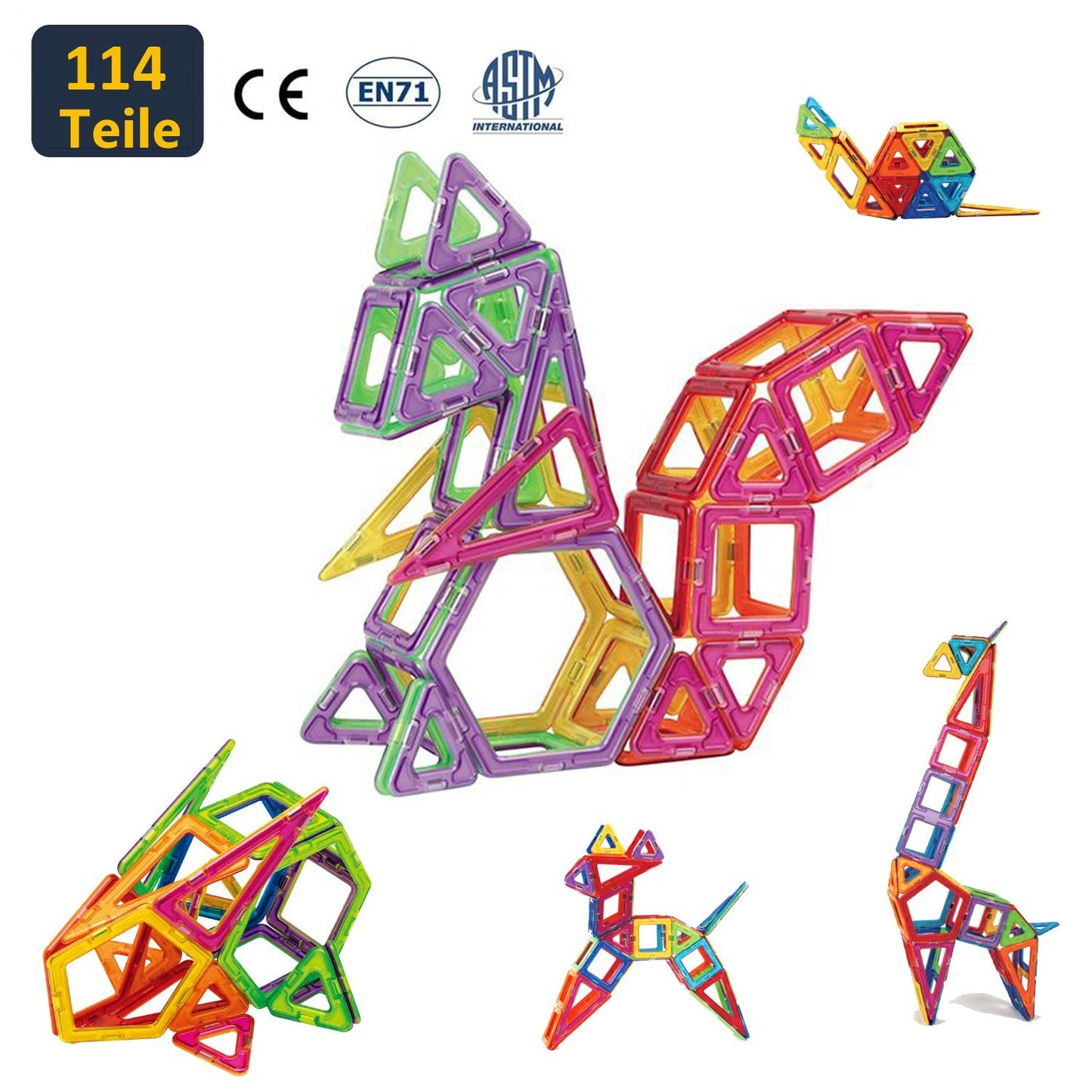 Condis 114Pcs Magnetic Building Blocks Set - Condistoys